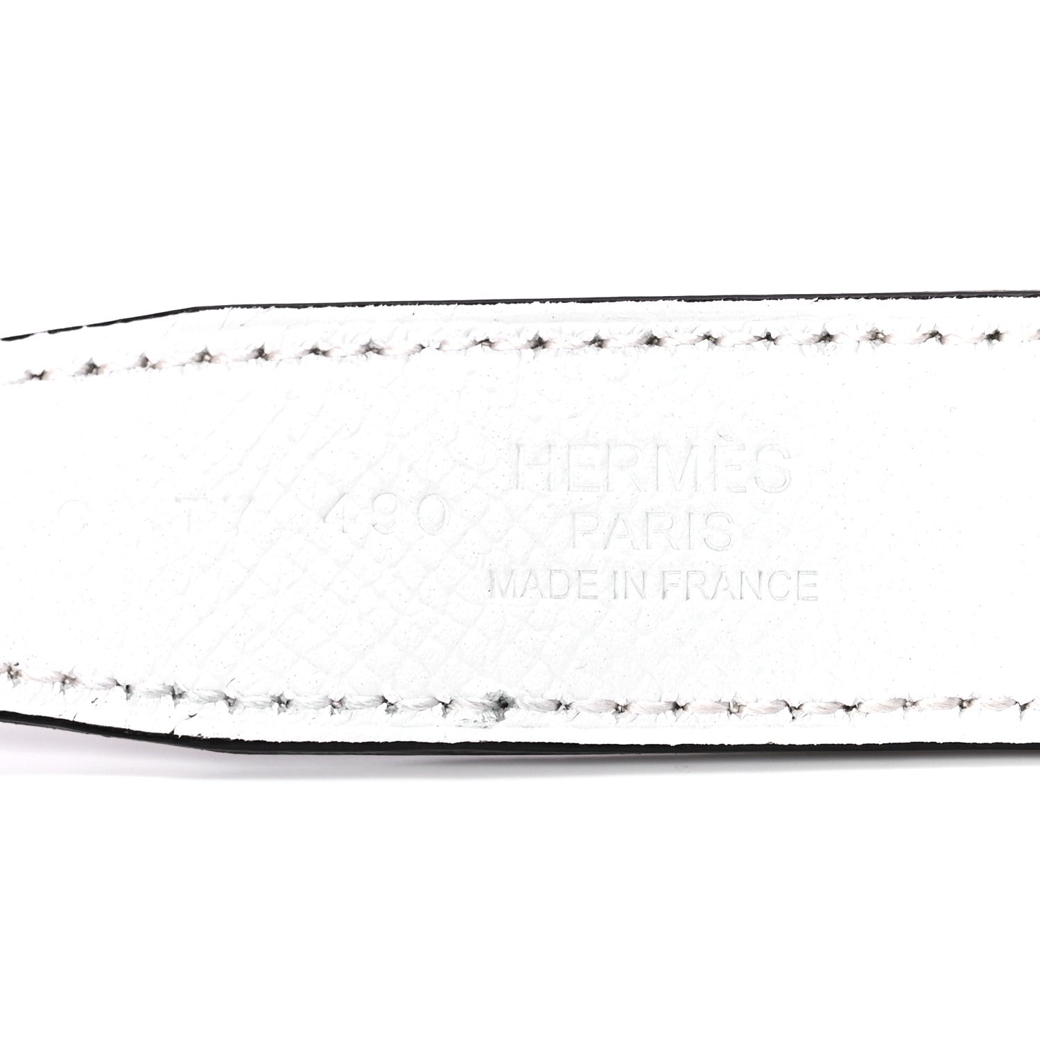Hermes Swift Epsom 24mm Caleche Belt 85 34 Etoupe White 4 of 4