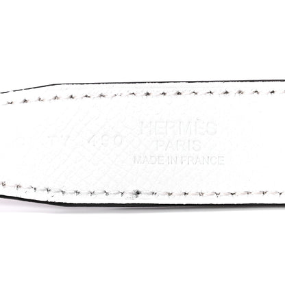 Hermes Swift Epsom 24mm Caleche Belt 85 34 Etoupe White 4 of 4