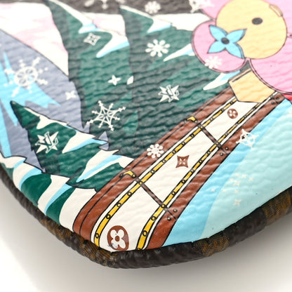 Louis Vuitton Monogram 2023 Christmas Animation Alpine Key Pouch Pink 7 of 9