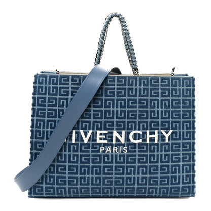 Givenchy Denim 4G Medium Chain Tote Blue 1 of 10
