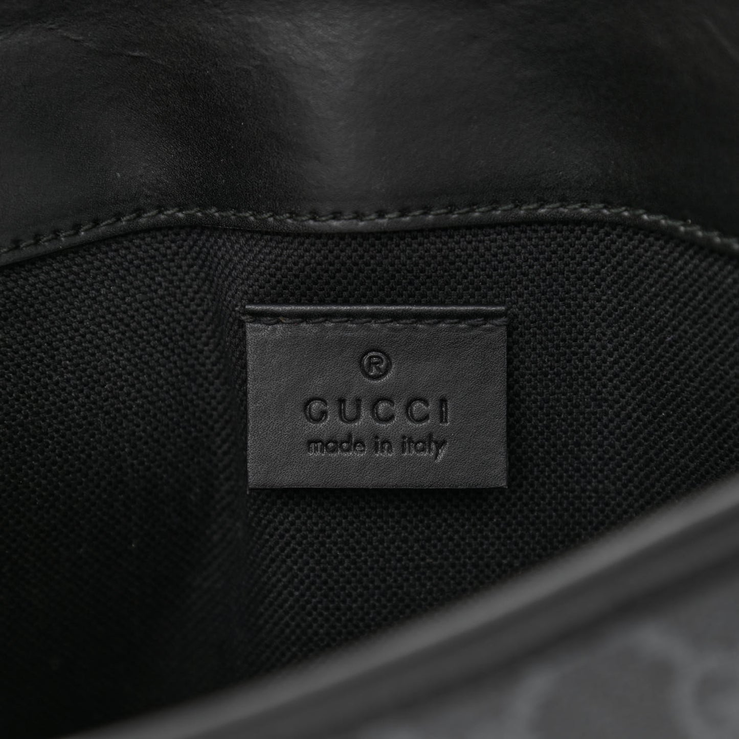 GG Supreme Monogram Web Slim Belt Bag Black Grey