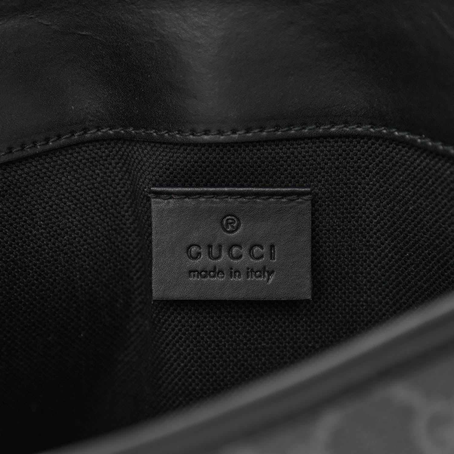 Gucci GG Supreme Monogram Web Slim Belt Bag Black Grey 6 of 11