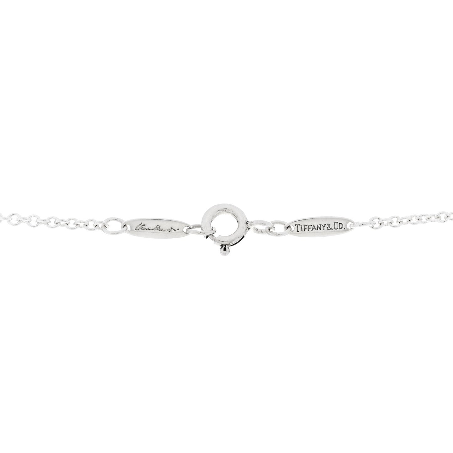 Sterling Silver 27mm Elsa Peretti Open Heart Pendant Necklace
