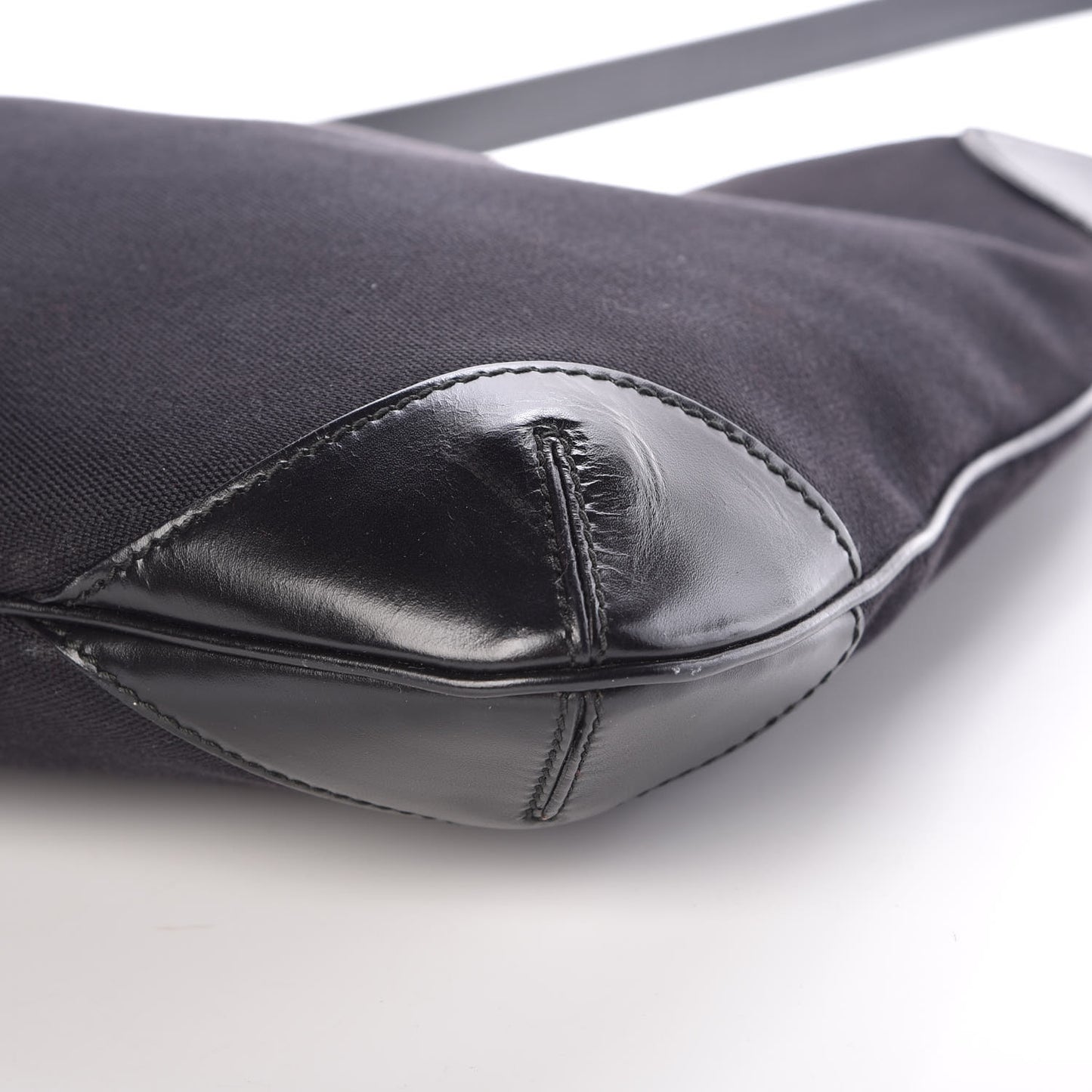 Canvas Signature Hobo Shoulder Bag Black