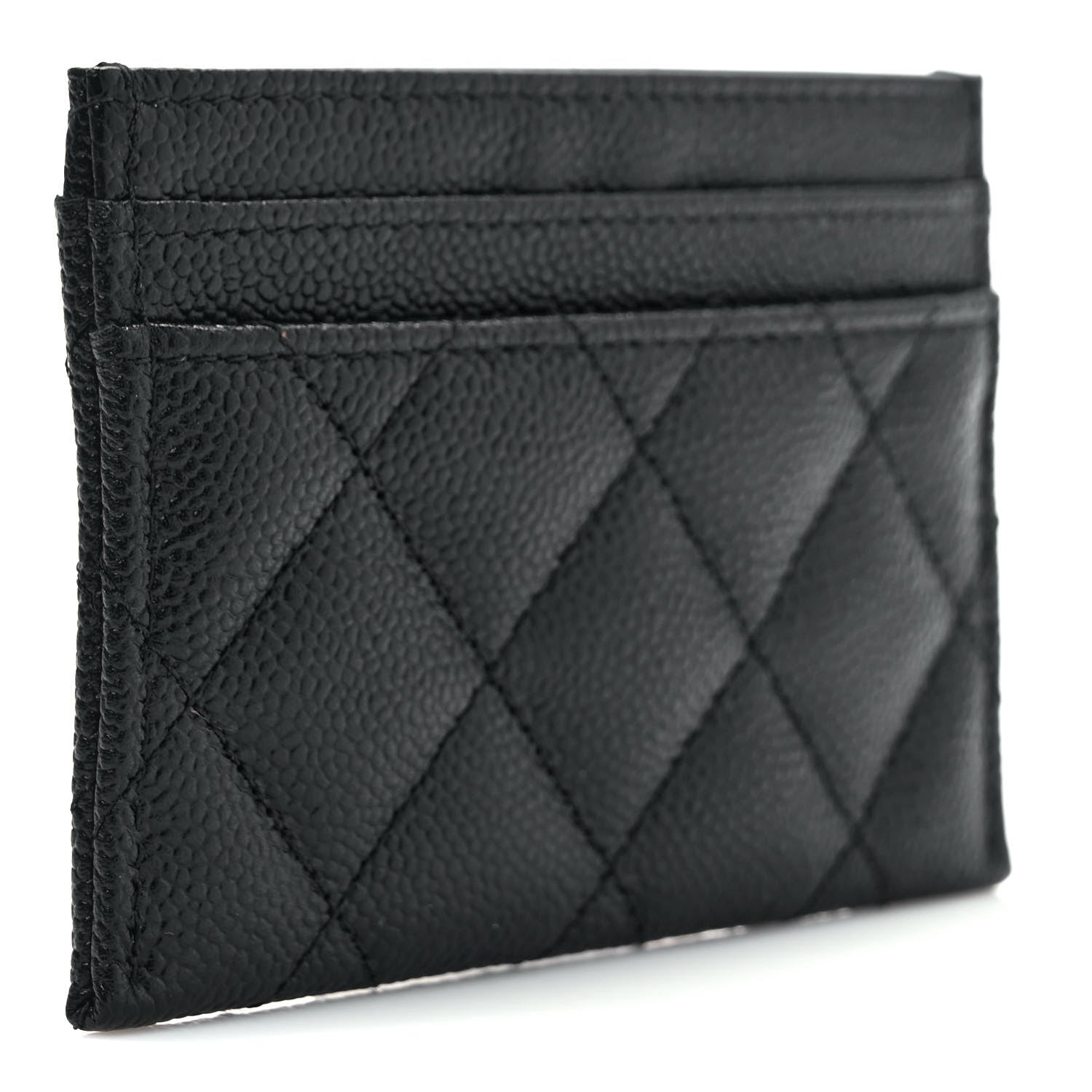Chanel Caviar Quilted Multi Chain CC Card Holder Black 3 of 7