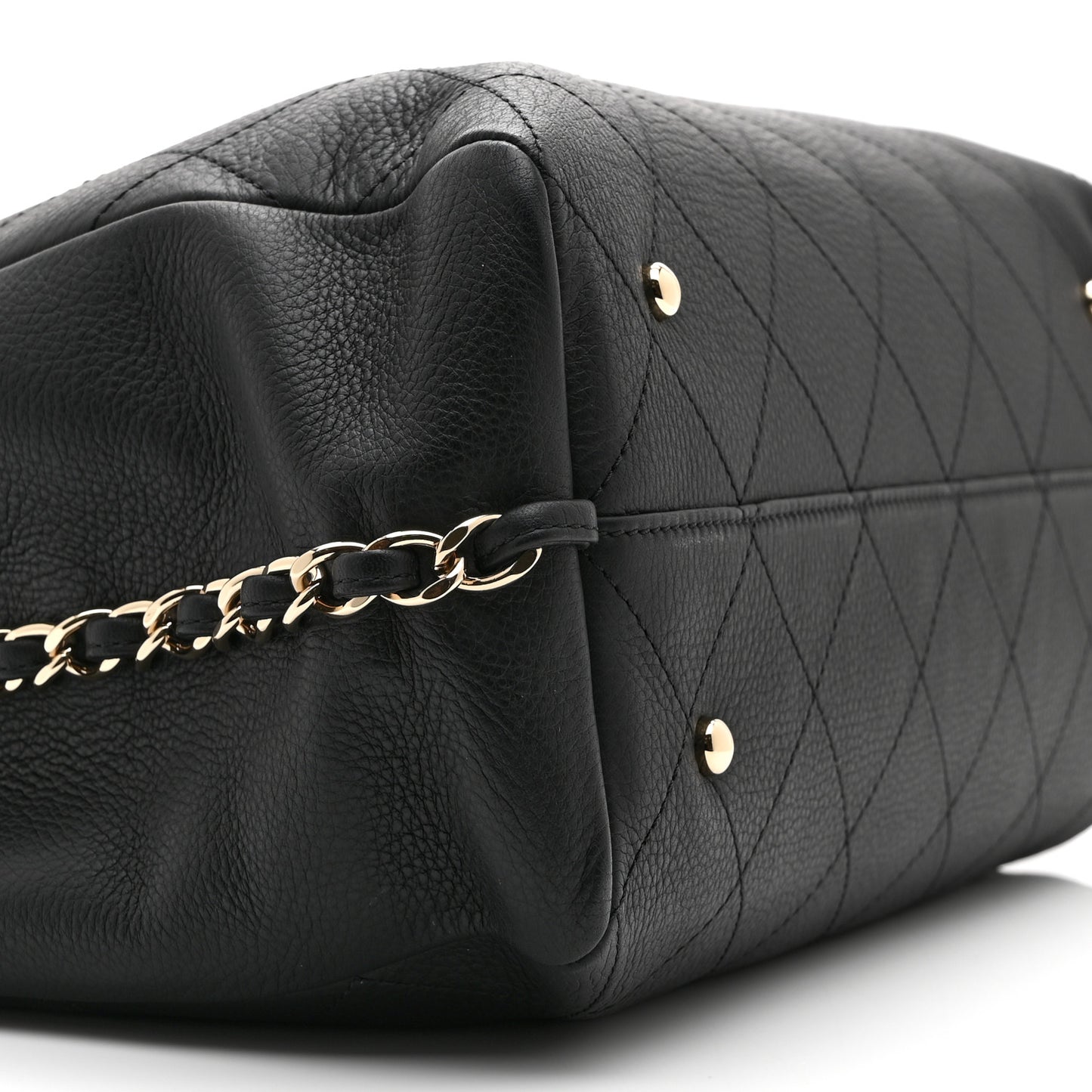 Bullskin Stitched Medium Shopping Bag Black