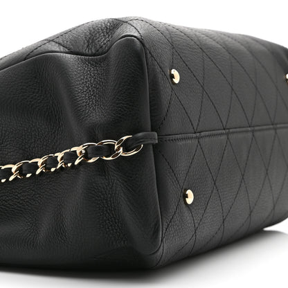 Chanel Bullskin Stitched Medium Shopping Bag Black 9 of 10