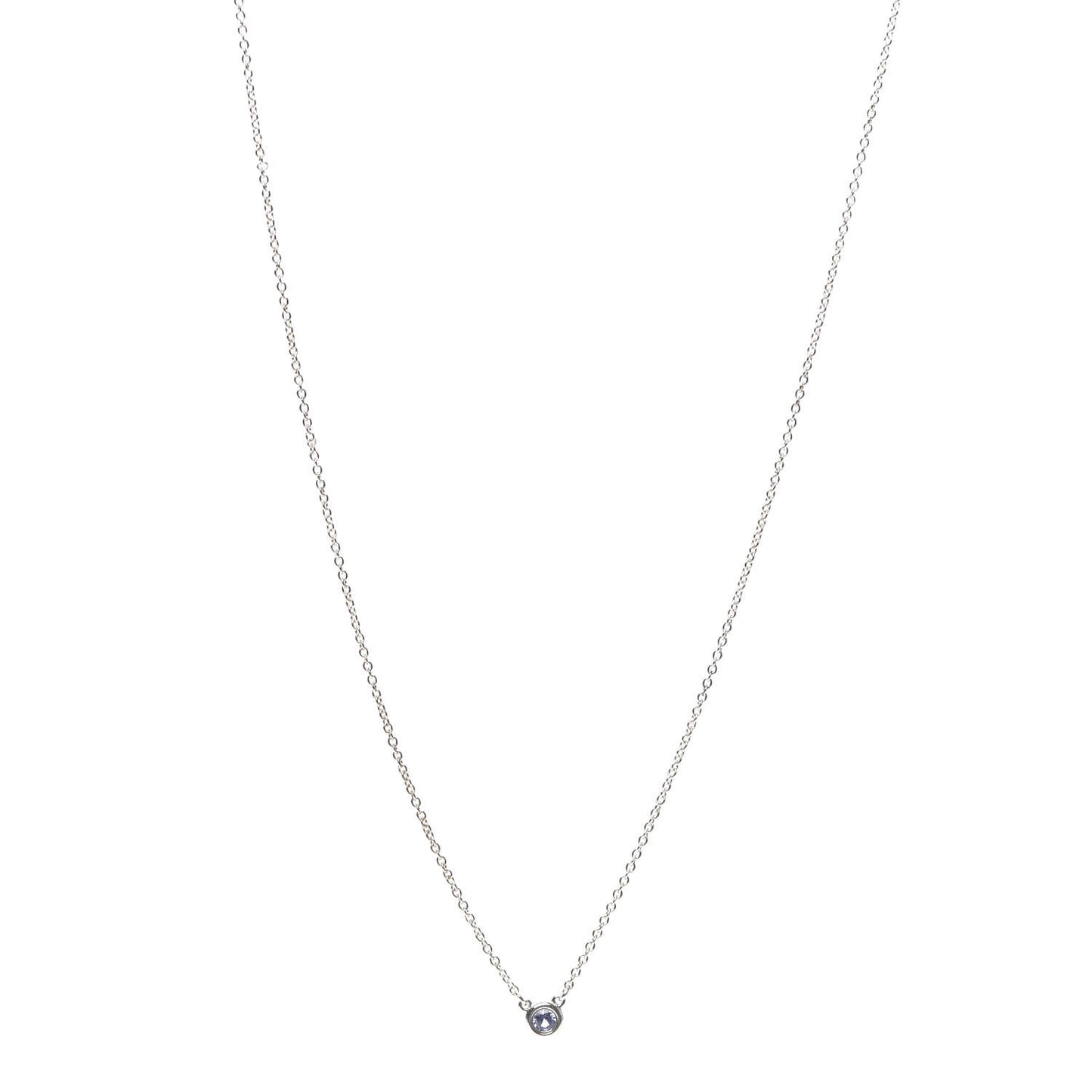 Sterling Silver Tanzanite .07ct Elsa Peretti Color By The Yard Necklace