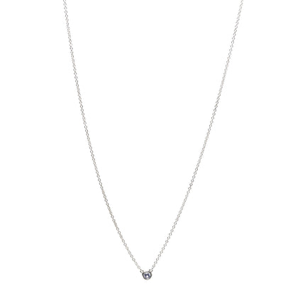 Tiffany Sterling Silver Tanzanite .07ct Elsa Peretti Color By The Yard Necklace 1 of 7