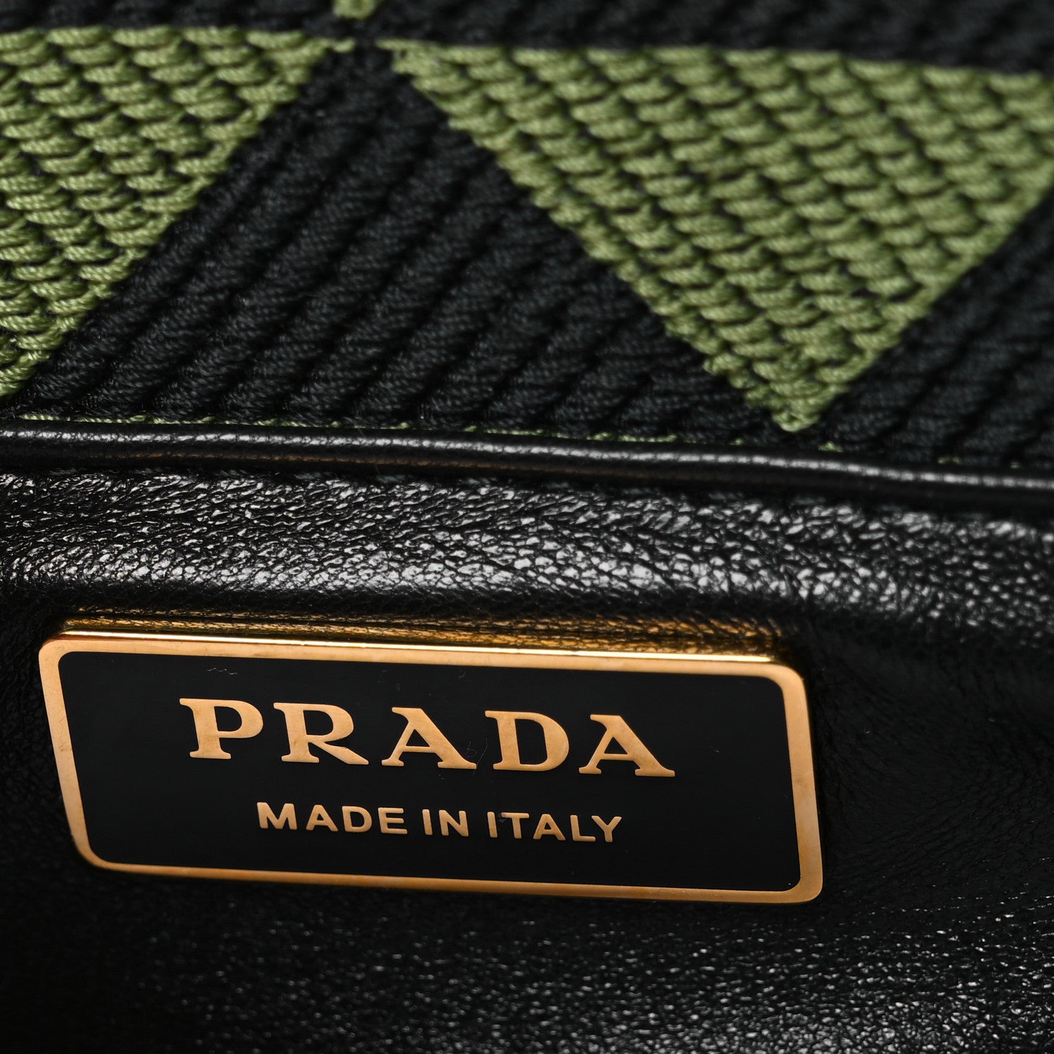 Prada Jacquard Triangolo Symbole Embroidered Small Shoulder Bag