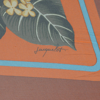 Hermes Silk Mousseline Chevrefeuille 140 Shawl Scarf 6 of 10