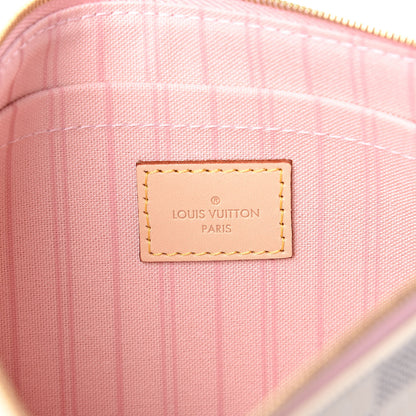 Louis Vuitton Damier Azur Neverfull MM GM Pochette Rose Ballerine 6 of 8