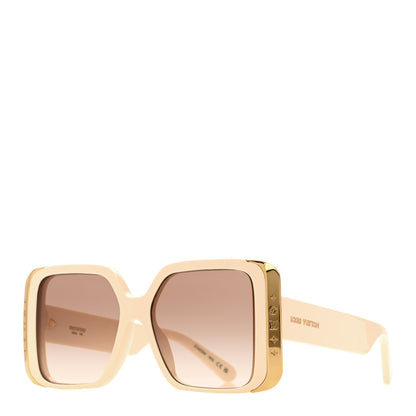 Louis Vuitton Acetate LV Moon Square Sunglasses Z1652W White 1 of 9