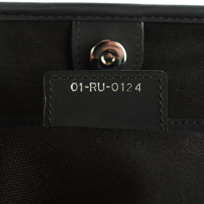 Christian Dior Coated Canvas Cannage Panarea Shopping Tote Black 7 of 7