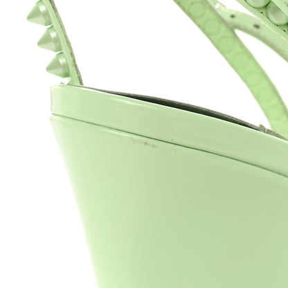 Christian Louboutin Patent Calfskin So Me Spike 85 Wedge Sandals 39 Studio Green 10 of 17