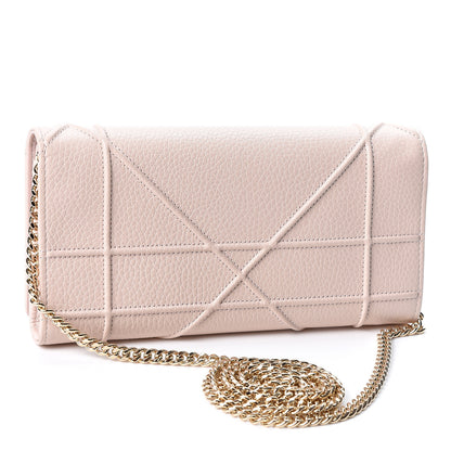 Christian Dior Grained Calfskin Diorama Croisiere Chain Wallet Nude 2 of 9