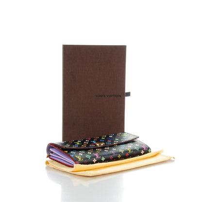 Louis Vuitton Monogram Multicolor Sarah Wallet Black Violet 4 of 7