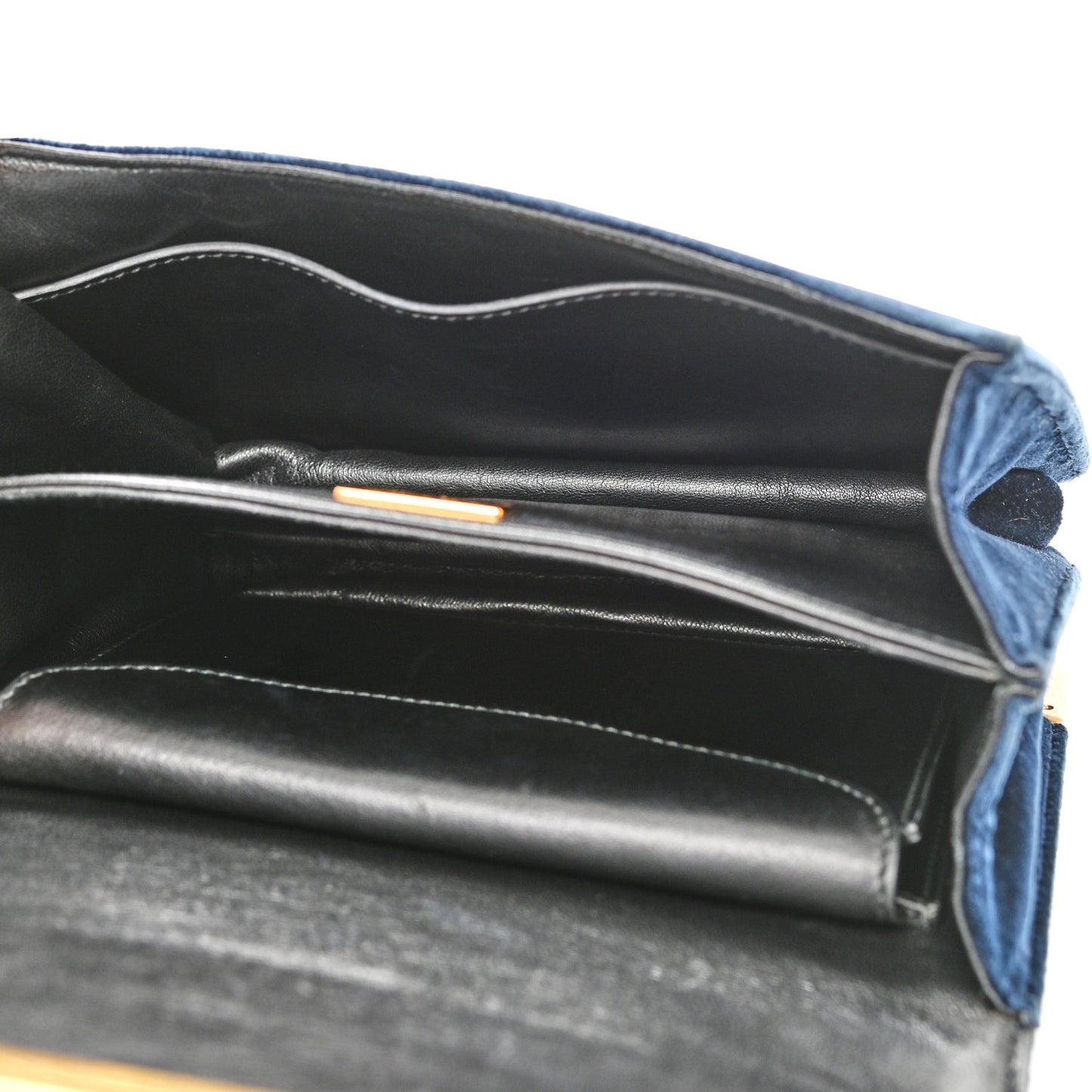 Velvet City Calfskin Cahier Bag Zaffiro Black