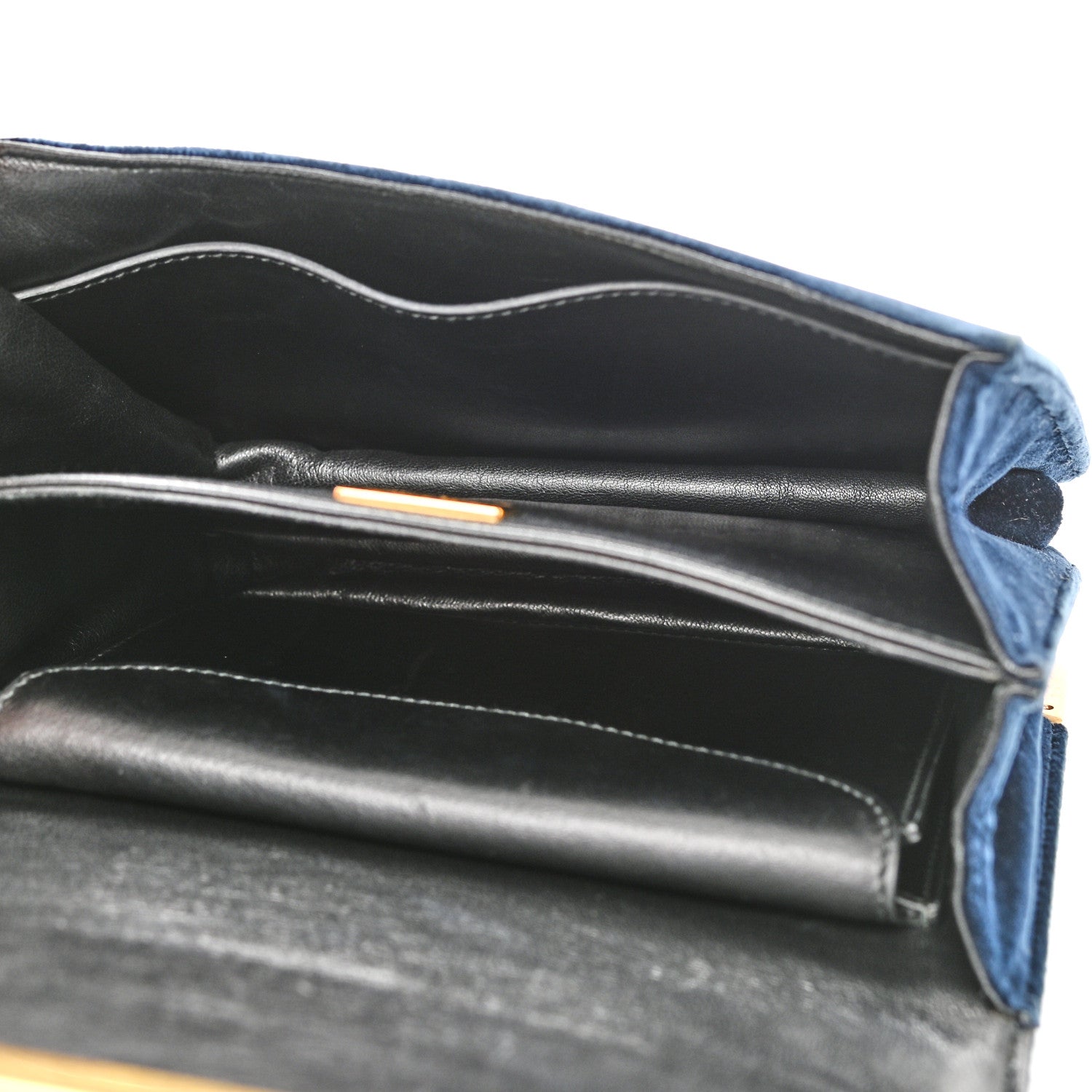 Prada Velvet City Calfskin Cahier Bag Zaffiro Black 5 of 11