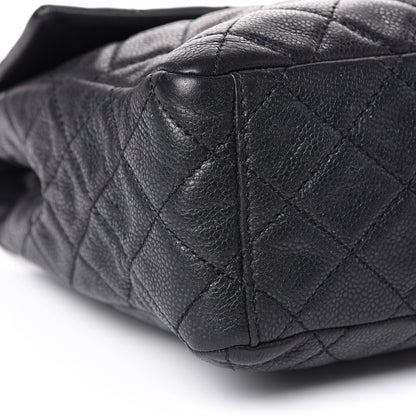 Chanel Washed Caviar Quilted Maxi Single Flap Black 8 of 12