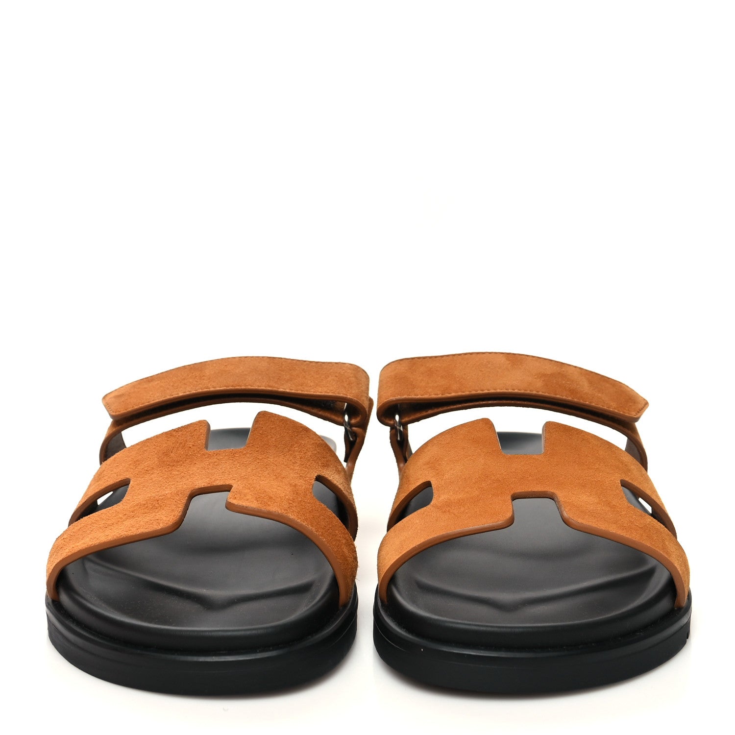 Hermes Suede Goatskin Womens Chypre Sandals 39 Natural 2 of 9