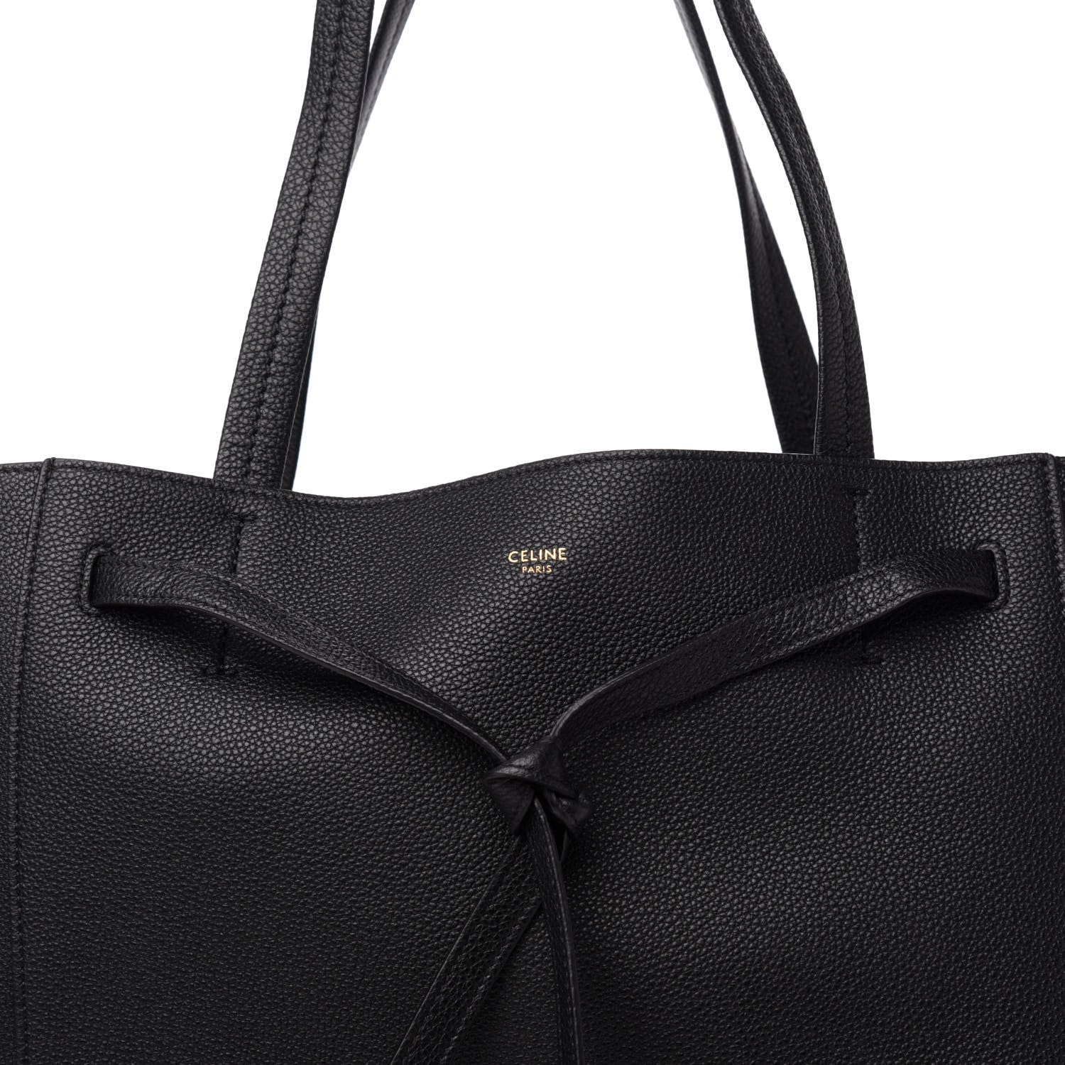 Celine Soft Grained Calfskin Medium Belt Cabas Phantom Black 10 of 11