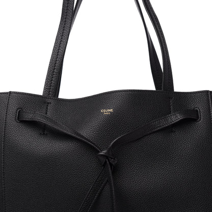 Celine Soft Grained Calfskin Medium Belt Cabas Phantom Black 10 of 11