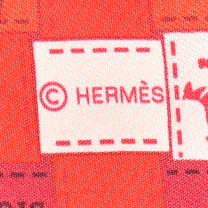 Hermes Silk Bolduc Au Carre Twilly Rouge Bordeaux Creme 3 of 4