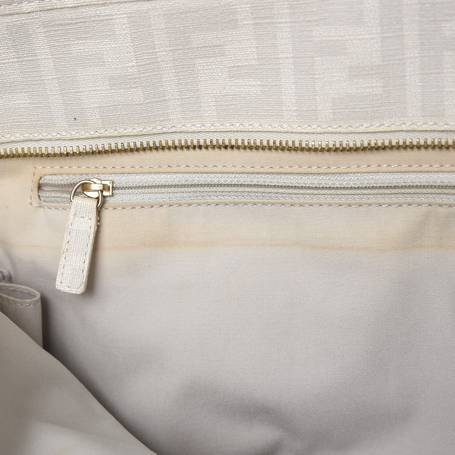 Fendi Zucca Spalmati Floral Embroidered Large Roll Tote White 7 of 13