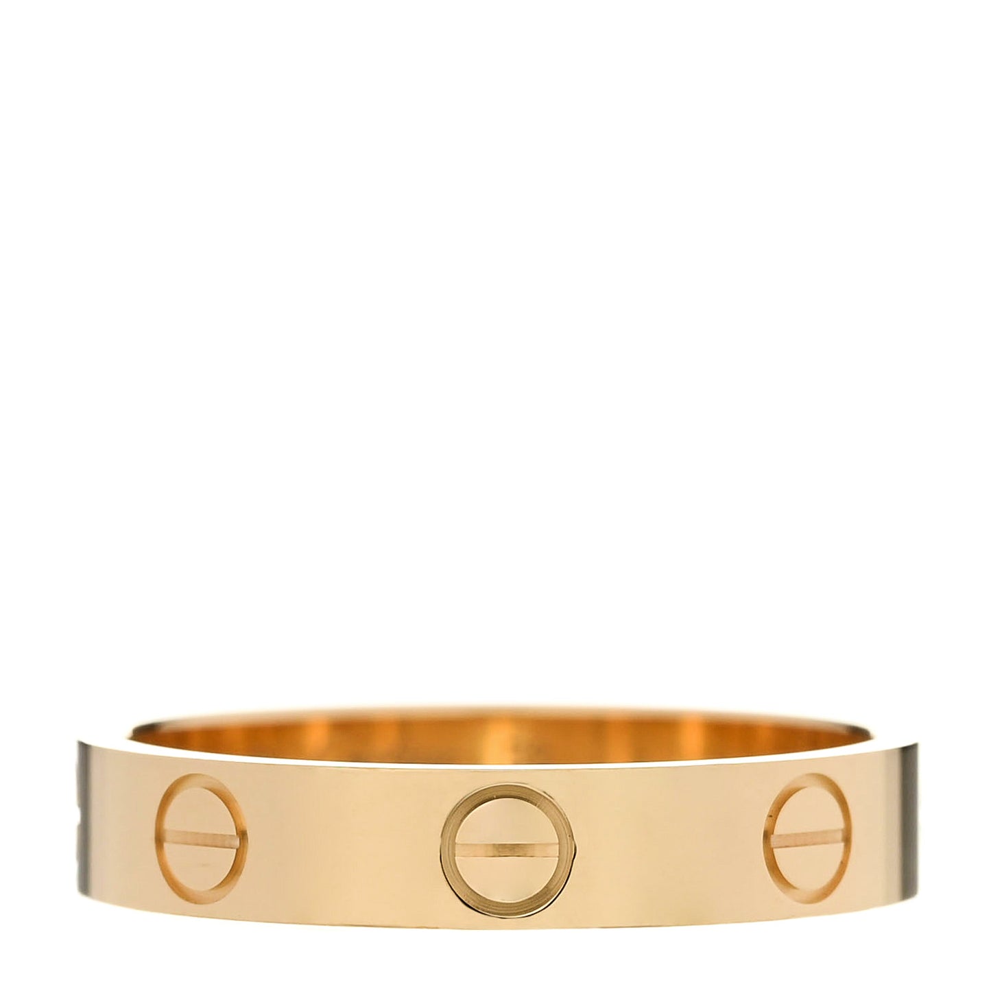 18K Yellow Gold 3.5mm LOVE Wedding Band Ring 53 6.5