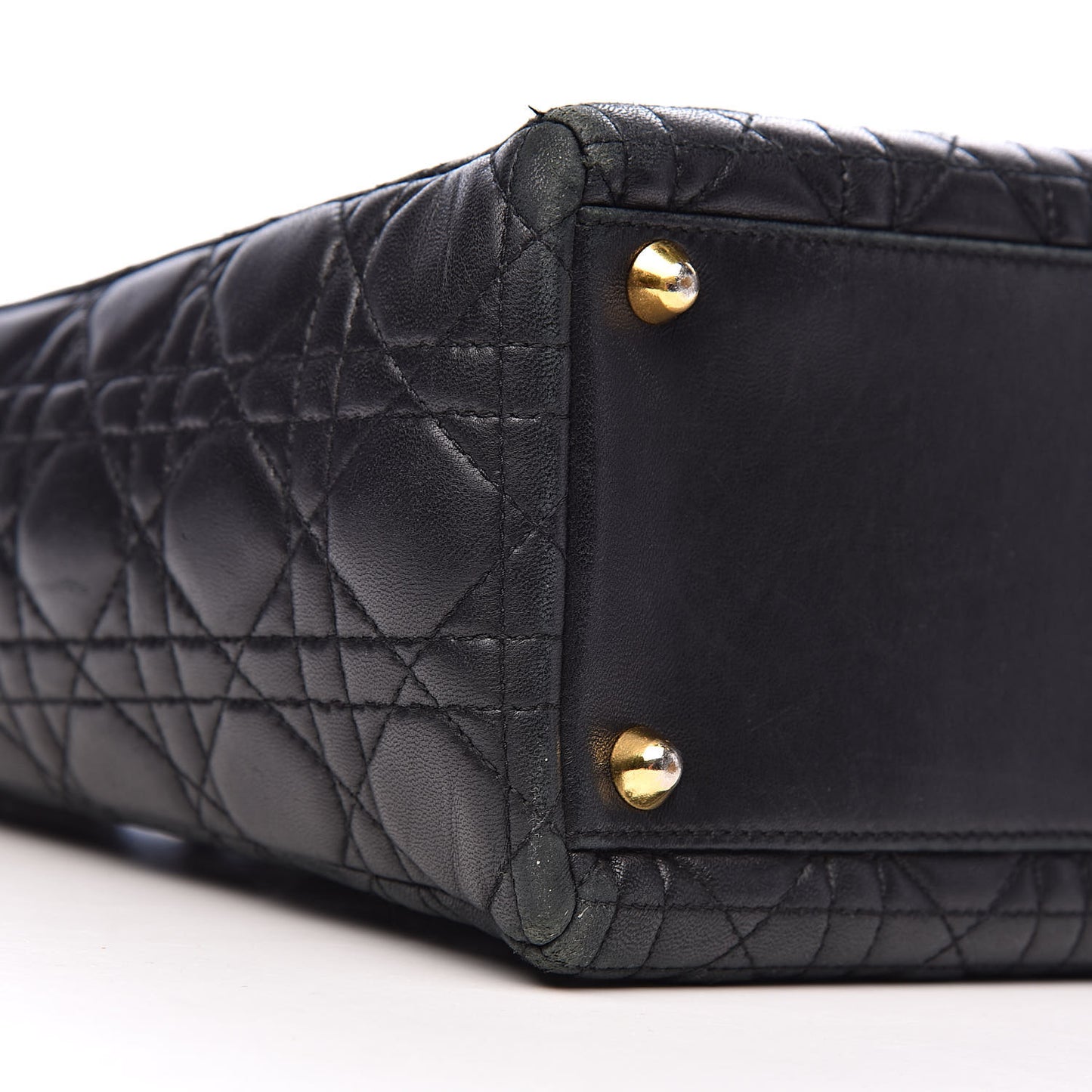 Lambskin Cannage Large Lady Dior Black