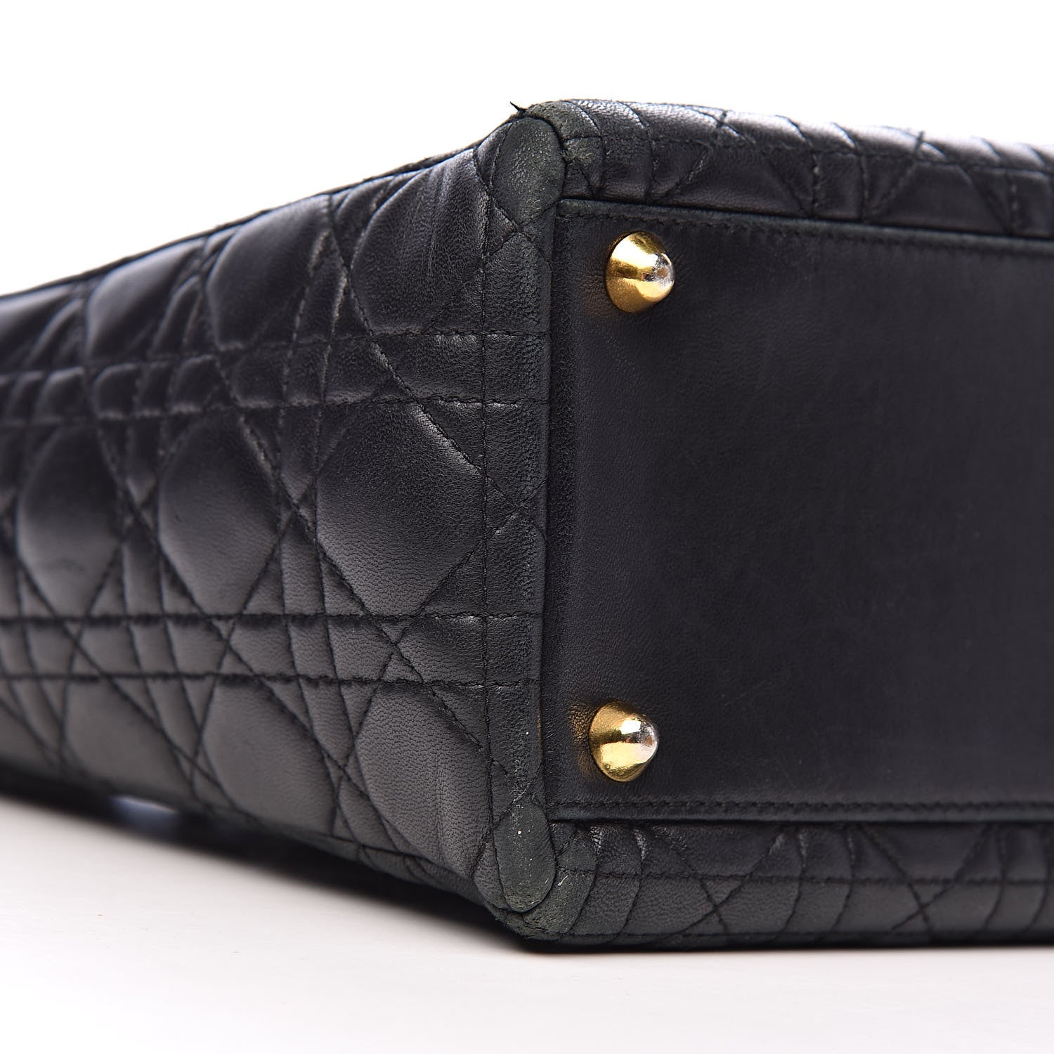 Christian Dior Lambskin Cannage Large Lady Dior Black 18 of 21