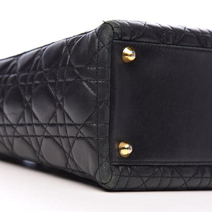 Christian Dior Lambskin Cannage Large Lady Dior Black 18 of 21