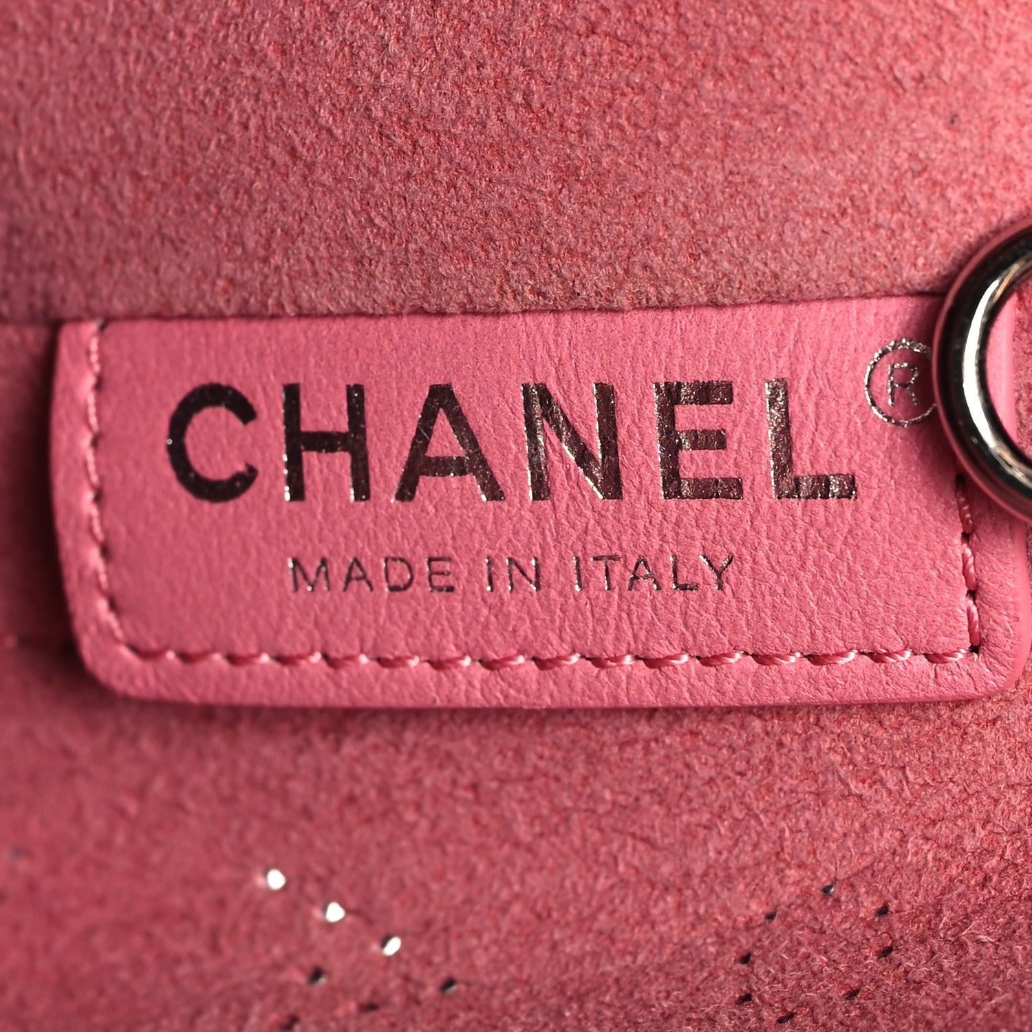 Chanel Calfskin Tweed Small Logo Eyelets Shopping Tote Navy Blue 7 of 12