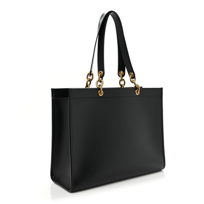 Saint Laurent Smooth Calfskin Maillon Cabas Tote Black 3 of 15