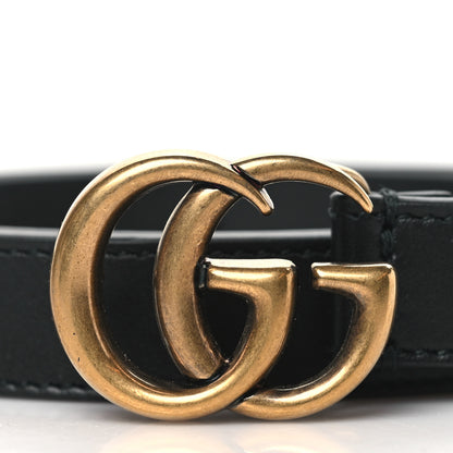 Gucci Calfskin Double G 20mm Belt 85 34 Black 3 of 6