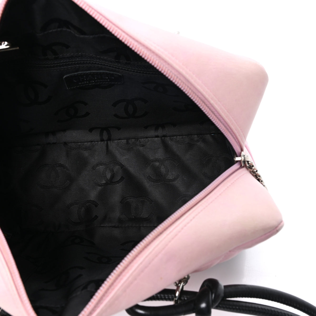 Chanel Calfskin Quilted Large Cambon Bowler Pink Black 5 of 12