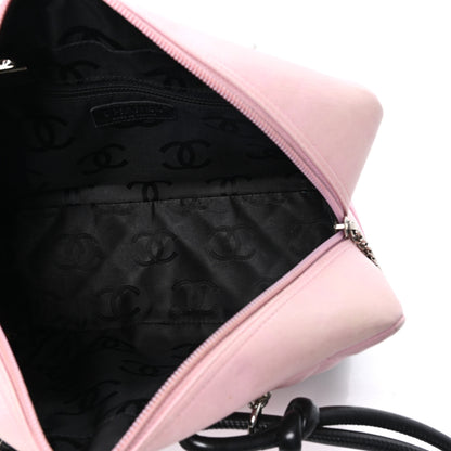 Chanel Calfskin Quilted Large Cambon Bowler Pink Black 5 of 12