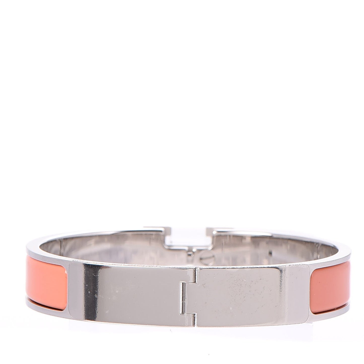 Enamel Narrow Clic Clac H Bracelet GM Rose Saumon