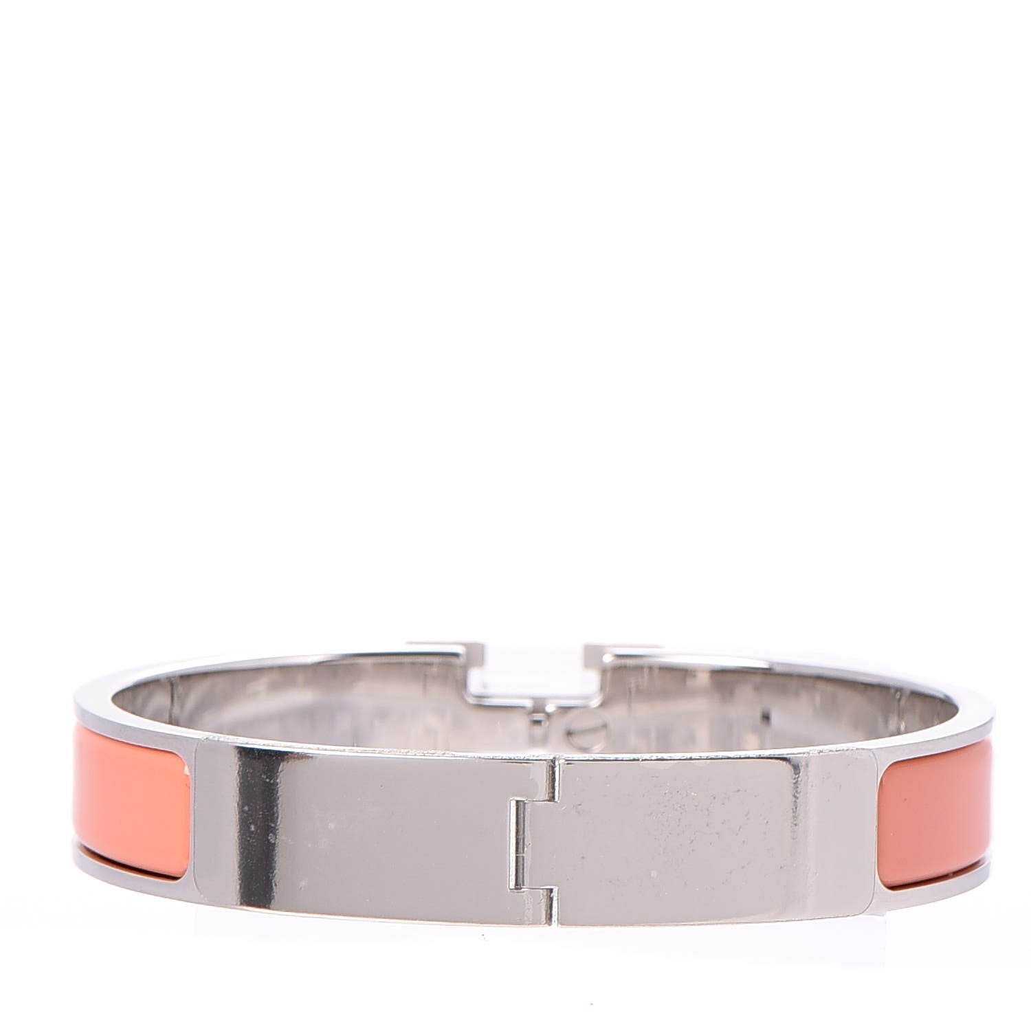 Hermes Enamel Narrow Clic Clac H Bracelet GM Rose Saumon 3 of 6
