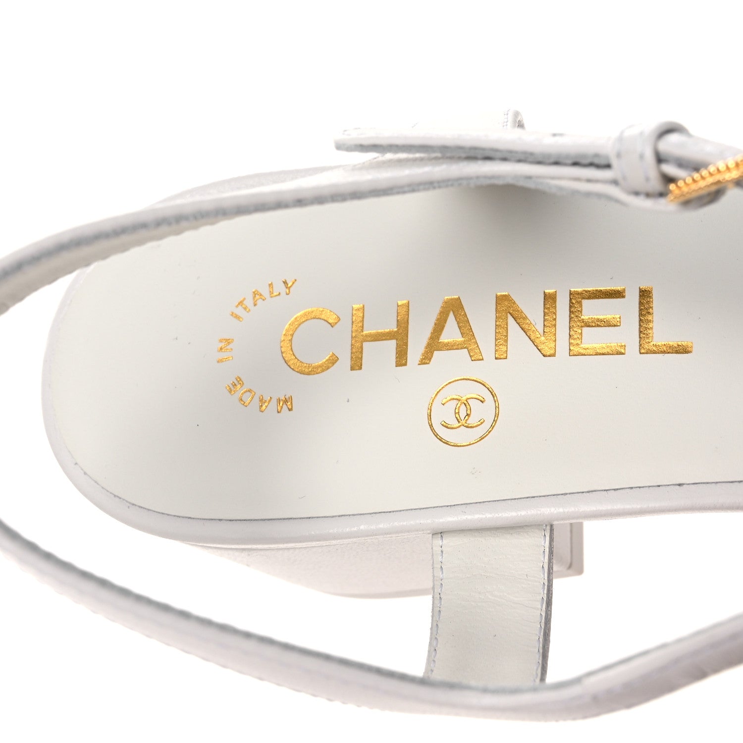 Chanel Lambskin Crystal CC Sandals 40 White 1871023 – FASHIONPHILE