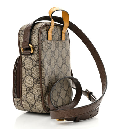 Gucci GG Supreme Monogram Mini Neo Vintage Double Zip Messenger Bag Beige New Acero Crop 2 of 13