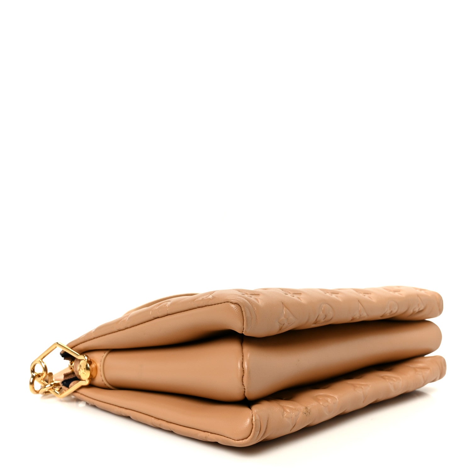 Louis Vuitton Lambskin Embossed Monogram Coussin PM Camel 4 of 12