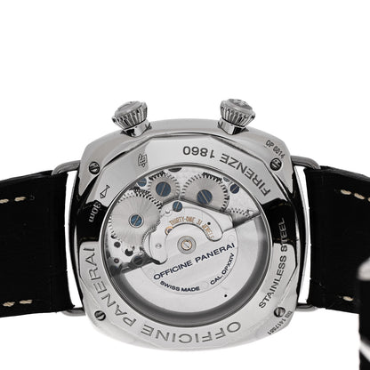 Panerai Stainless Steel Alligator 42mm Radiomir GMT Automatic Watch Black PAM00355 4 of 5