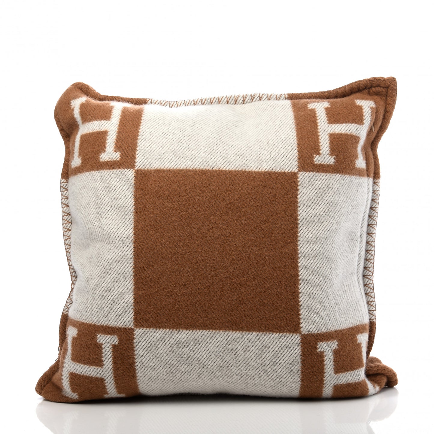 Wool Cashmere Avalon Pillow PM Ecru Camel