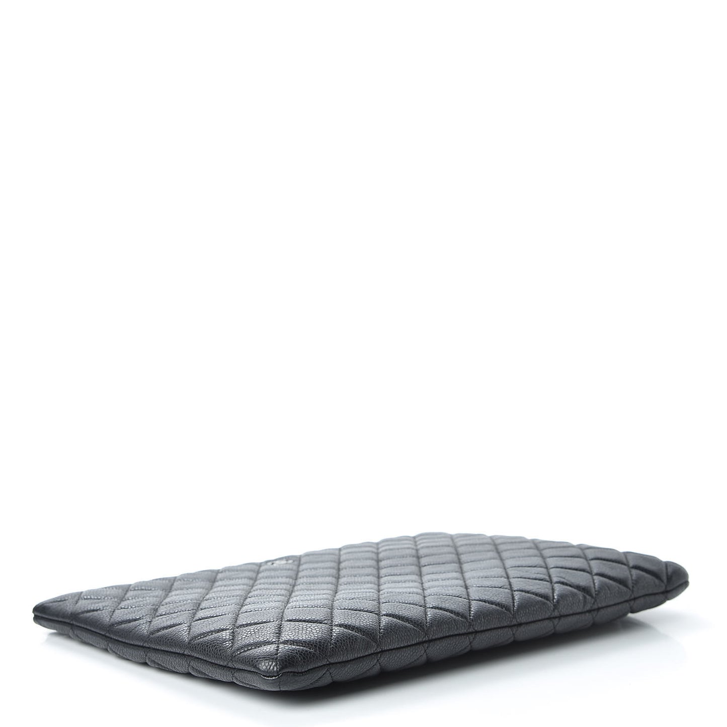 Caviar Quilted Large Cosmetic Case Black
