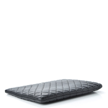Chanel Caviar Quilted Large Cosmetic Case Black 4 of 10