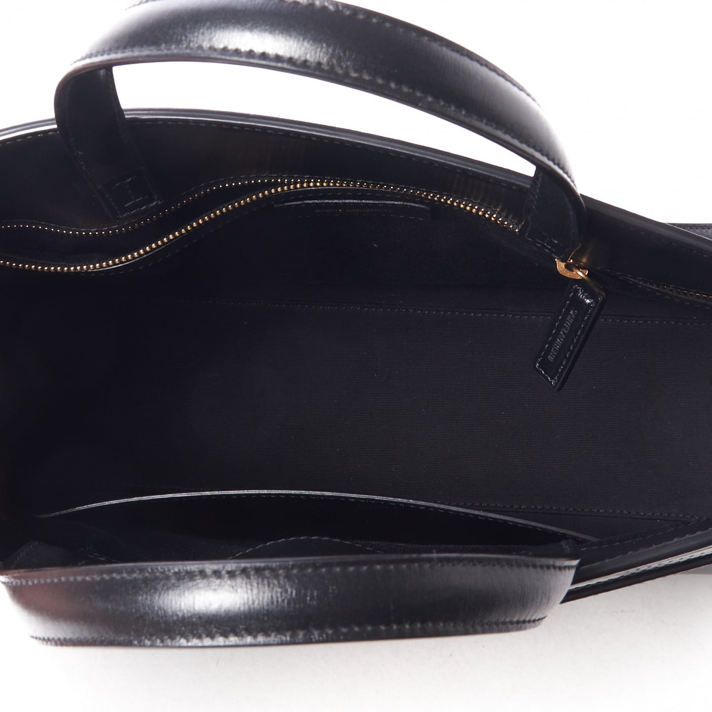 Calfskin Small Manhattan Shopper Tote Black