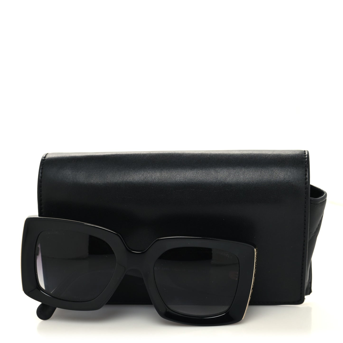 Acetate Rectangle Sunglasses 5435 Black