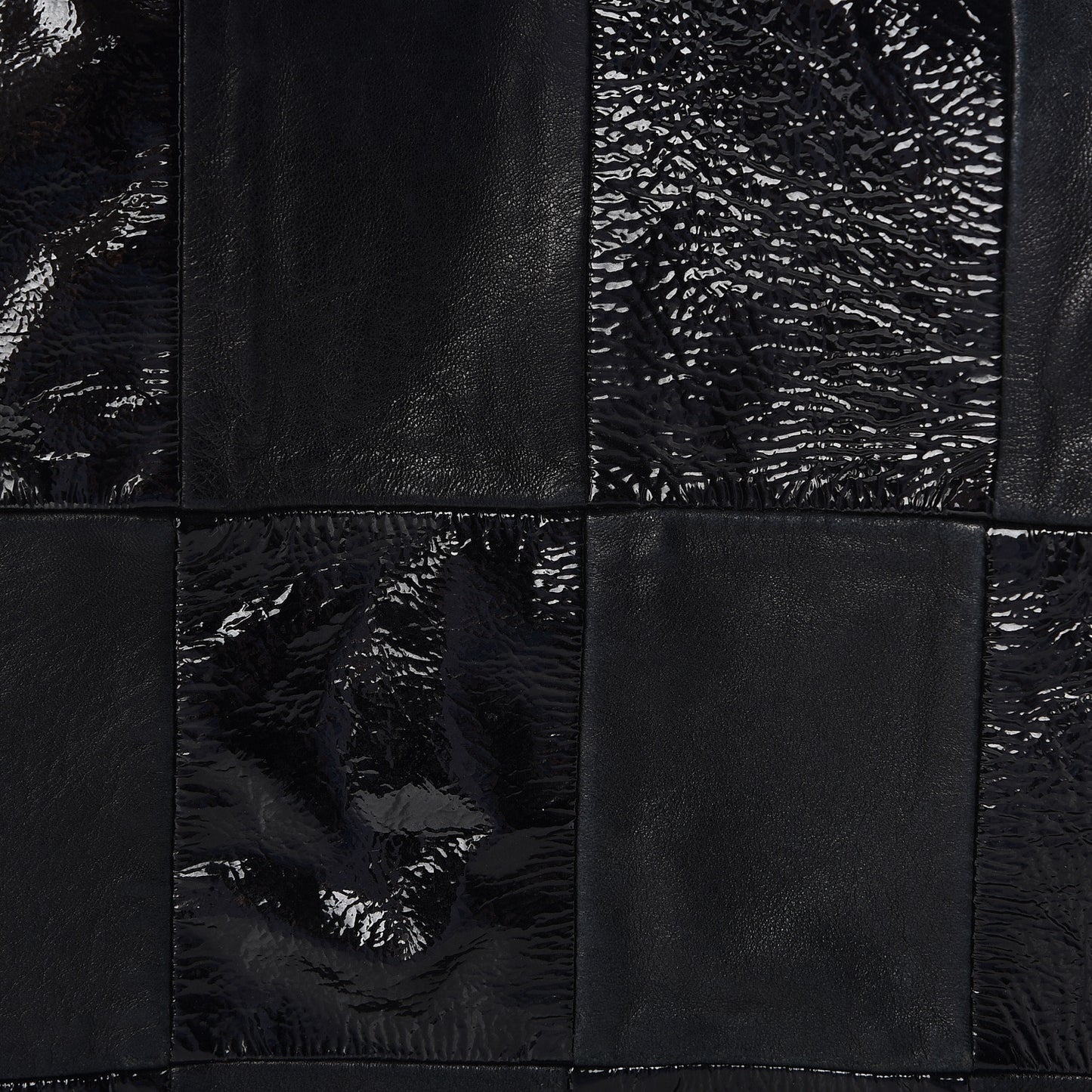 Patent Patchwork Large Brooklyn Tote Black